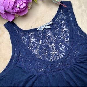 Aeropostale Navy Blue Lace Tank Top